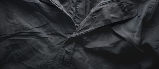 Aufkleber - Close up of a dark men s shirt. with copy space image. Place for adding text or design