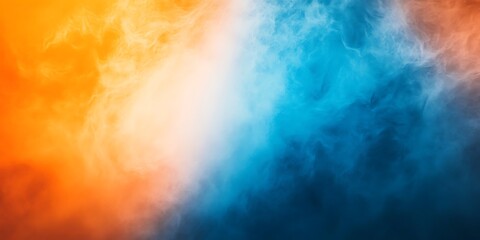 Simple blue orange gradient pastel Abstract orange and blue blur color gradient background 