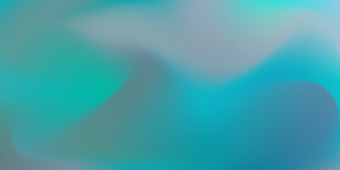 Wall Mural - Vibrant wavy vector deep teal, gray and cyan blue mesh gradient background. Abstract bright aquamarine and green digital watercolor for business banner design, water or cosmic sky concept