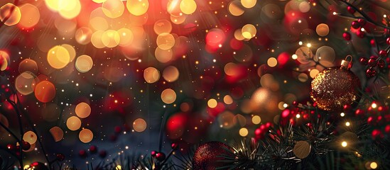 Aufkleber - Christmas bokeh backdrop. with copy space image. Place for adding text or design