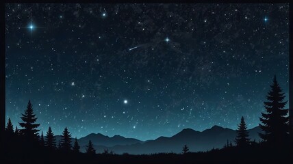 Stars Shining in the Dark Sky