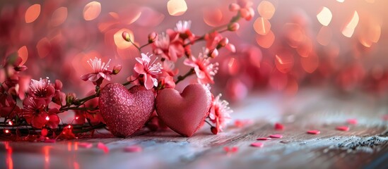 Aufkleber - happy Valentine s Day backdrop. with copy space image. Place for adding text or design