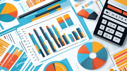Aufkleber - Business Charts and Calculator.