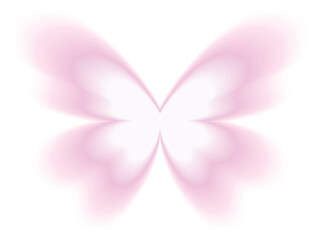 Wall Mural - abstract blur gradient butterfly shape in pastel color, y2k style element for social post, banner, p