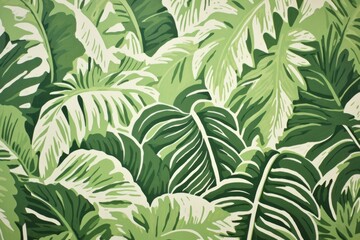 Poster - Jungle pattern nature plant.