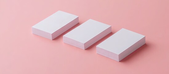 Aufkleber - Images of business cards Mock up for corporate identity set against a pink background Suitable for presentations and portfolios of graphic designers. with copy space image