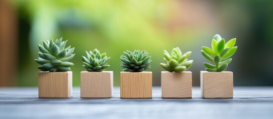 Wall Mural - growth mindset symbol the phrase growth mindset displayed on wooden blocks attractive grey green bac