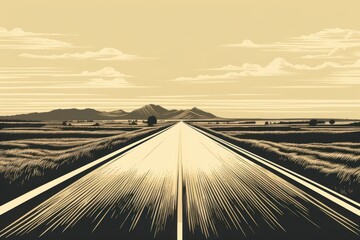 Wall Mural - Highway landscape outdoors horizon.