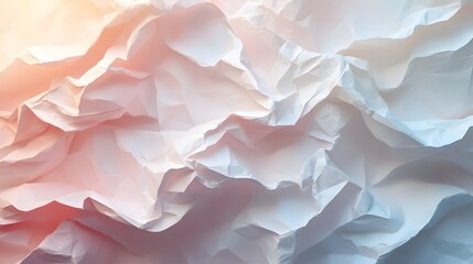 crumpled paper on white