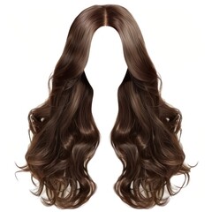 Wall Mural - Long wavy brown hair