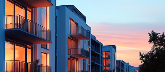 Aufkleber - Contemporary Upscale Apartment Complex. with copy space image. Place for adding text or design