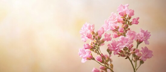 Aufkleber - Flower Pink crape myrtle Lagerstroemia speciosa also known as jarul in a vintage style Includes copy space for text Select focus with a shallow depth of field