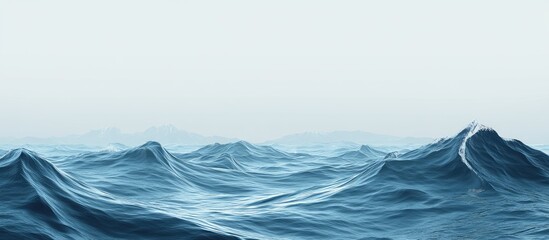 Aufkleber - Low Contrast Ocean Wave Backdrop. with copy space image. Place for adding text or design