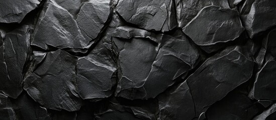 Aufkleber - Abstract Black Stone Background. with copy space image. Place for adding text or design