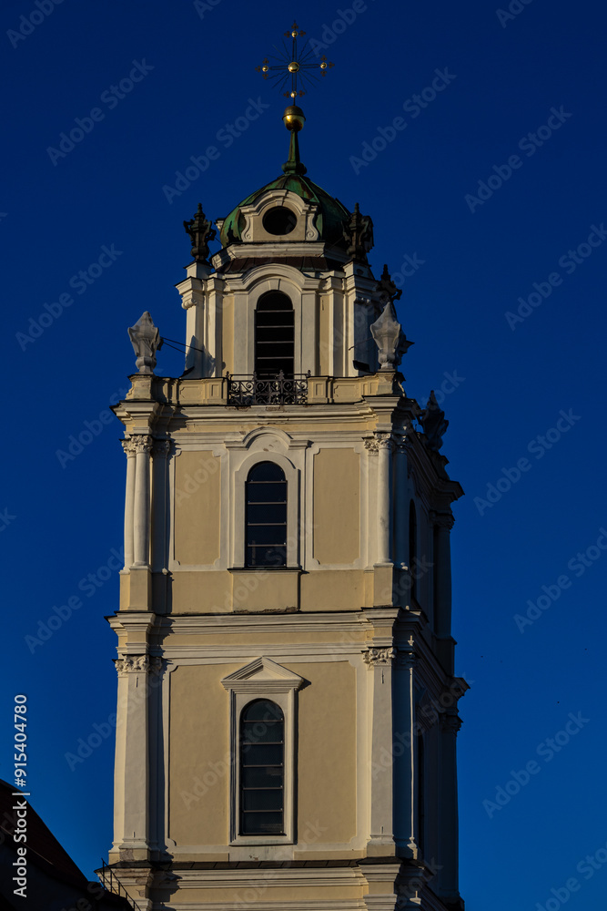 St John the Baptist and St John the Apostle church tower Stock Photo ...