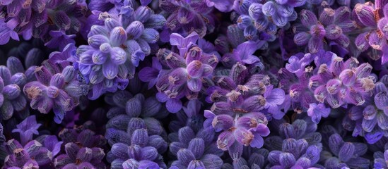 Poster - Close up of English Lavender Flowers. with copy space image. Place for adding text or design