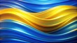 © InspireStock Gallery - Bright blue and yellow smooth waves creating an abstract and elegant background, bright, blue, yellow, smooth, waves, abstract