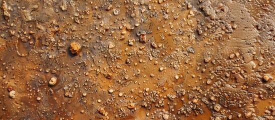 Aufkleber - Dirty wet sand creates a grunge horizontal shabby background in close up The image of the sand pattern is blurred This forms an abstract nature background. with copy space image