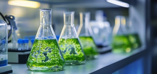 Wall Mural - Algae biofuels: from lab to sustainable energy