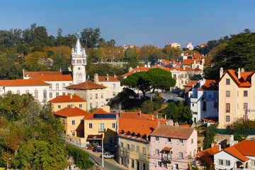 Sticker - Portugal Sintra Paco Real Palace on a sunny autumn day