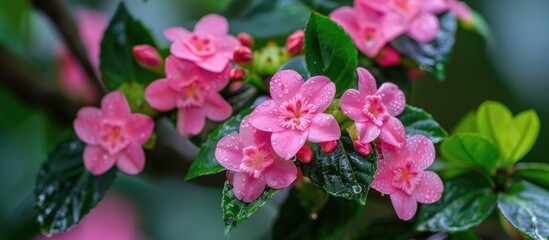 Poster - vibrant Neoachmandra japonica. with copy space image. Place for adding text or design