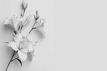 Wall Mural - minimalistic white background with a hint of a soft shadow in the lower corner