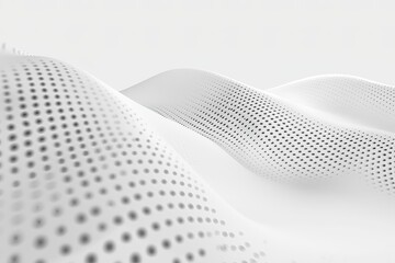 Wall Mural - minimalistic white background with delicate dotted lines forming a barely visible pattern
