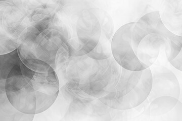 Wall Mural - simple white background with soft, overlapping circles in light shades of grey