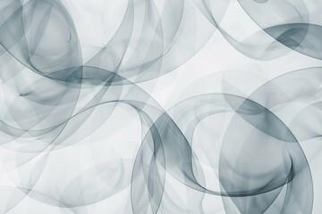 Wall Mural - simple white background with soft, overlapping circles in light shades of grey -