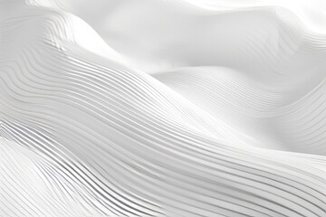 Wall Mural - subtle white background with thin, wavy lines in very light grey creating a calm pattern