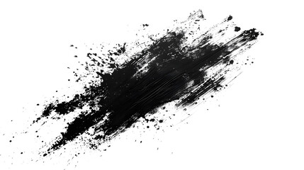 Wall Mural - black smudge mark on white background