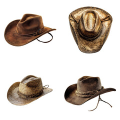 country hat on white or transparent