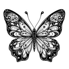 black and white butterfly