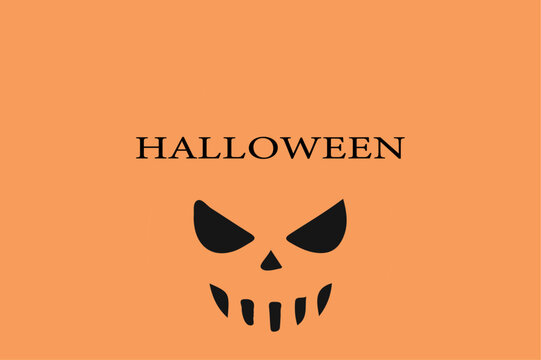 Halloween party banner invitation background with pumpkin, border and spiderweb.
