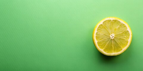 Poster - Green background with a sliced lemon wallpaper, lemon, green, background, wallpaper, citrus, fruit, vibrant, fresh, colorful