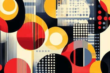 Poster - Modern geometric abstract illustration in different colors artwork pattern