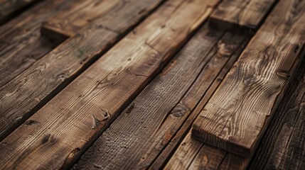 Poster - A wooden floor with many wooden planks