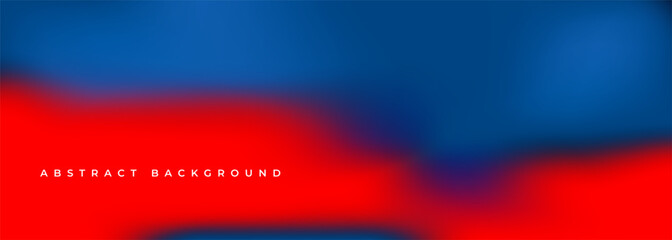 Aufkleber - Bright red and blue holographic background. Abstract liquid gradient creative banner. Blurred soft blend blue and red color gradation minimalist background. Vector illustration.