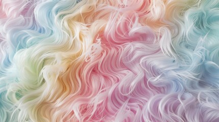 Poster - A colorful, rainbow-colored fur with a pattern of stripes