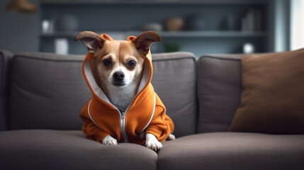 Cute Dog in a Hoodie