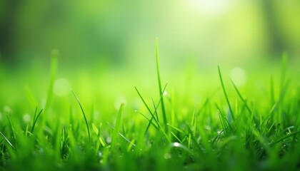 Poster -  Vibrant green field a symbol of natures bounty