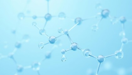  Molecular structure in a bluetinted scientific illustration