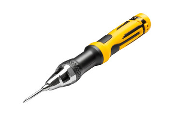 Yellow and Black Screwdriver Isolated