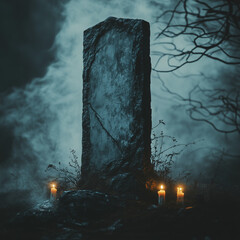 Wall Mural - Weathered tombstone