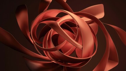 Poster - Elegant Dark Orange Abstract Background Design