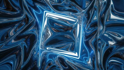 Poster - Abstract blue square background design