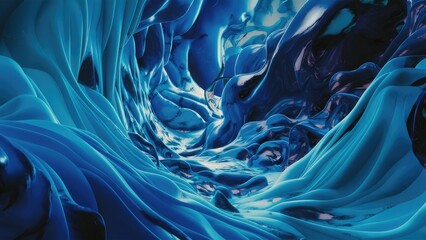 Poster - Abstract Blue Gradient Background Illustration