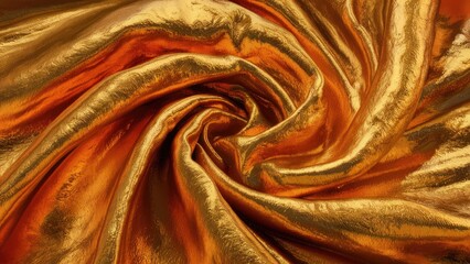 Poster - Vibrant Gold Tie Dye Pattern with Orange Accents  Abstract AutumnInspired Paint Background and CloseUp Illustration