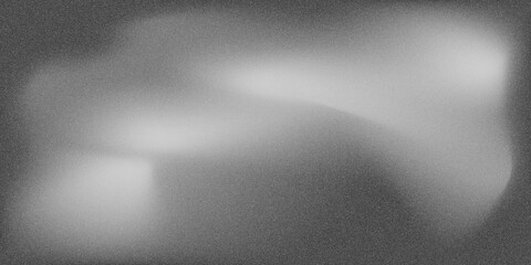 Fototapete - Gray smooth gradient with grain texture background. Dark wallpaper with noise texture. 