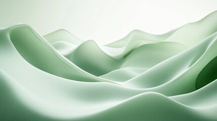 Poster - Subtle 3D light green background with smooth gradients and soft lighting, creating a refined and elegant atmosphere.
